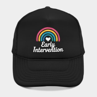 Rainbow Early Intervention Heart Teacher Interventionist Hat