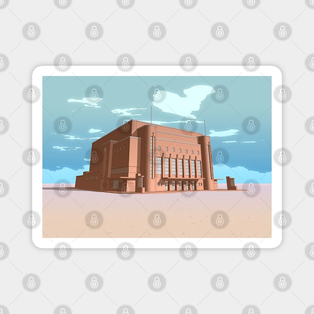 Liverpool Philharmonic Hall - 1939 Magnet by adam@adamdorman.com