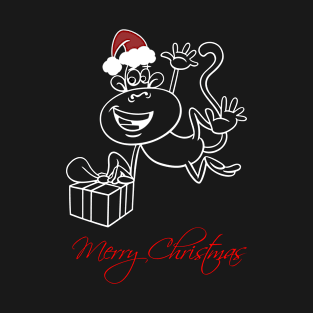 Monkey in Santa hat T-Shirt