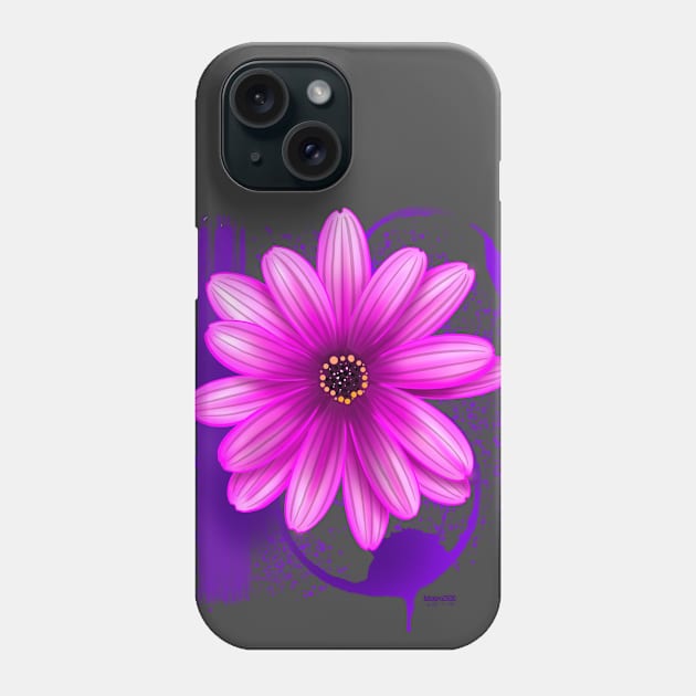 Spring Pink Daisy Phone Case by MetroInk