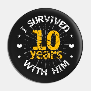 Funny 10th anniversary wedding gift for wife Pin