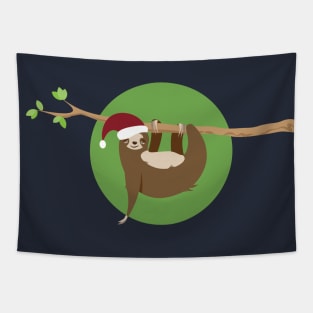 Santa Sloth Tapestry