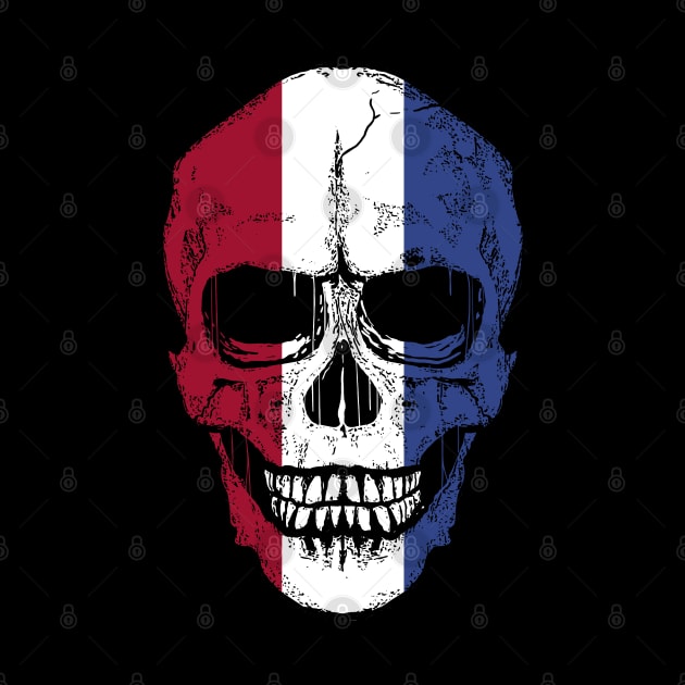 Nepal Flag Skull Nepalese Flag Human Skull by BramCrye