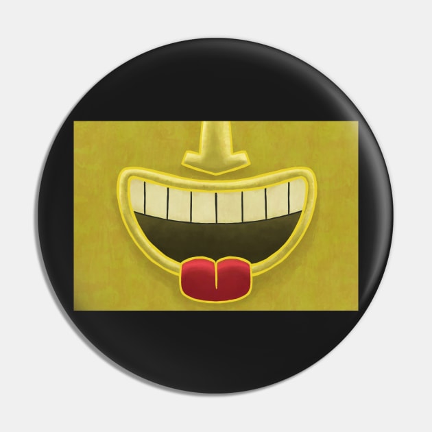 Yellow Tiki Smile Mask! (Red Tongue Version) Pin by ErinKantBarnard