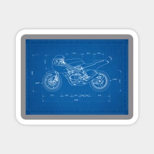 Ducati Supersport Blue Print Magnet