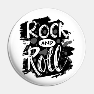 Rock n Roll hand lettering typography Pin