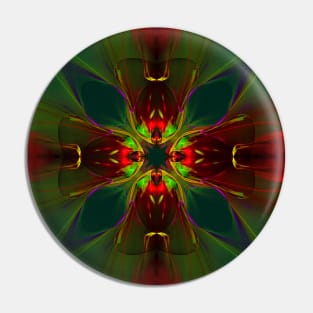Kaleidoscope Red Green Pin