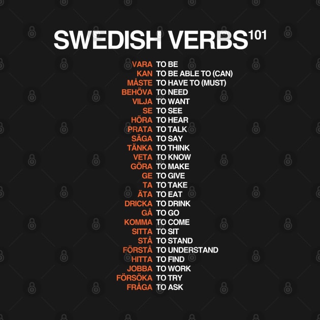 Swedish Verbs 101 - Swedish Language by isstgeschichte