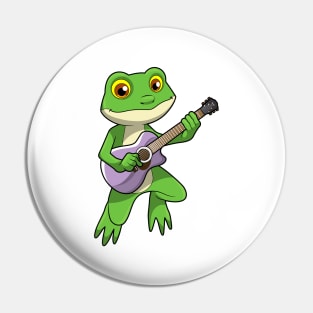 Frog at Music with Guitar Pin