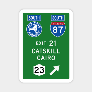 New York Thruway Southbound Exit 21: Catskill Cairo Route 23 Magnet