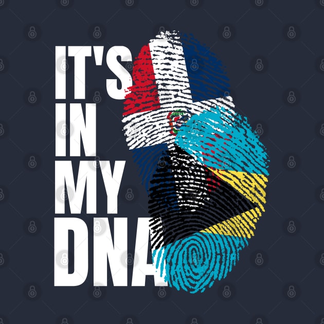 Dominican And Bahamian Mix DNA Flag Heritage Gift by Just Rep It!!