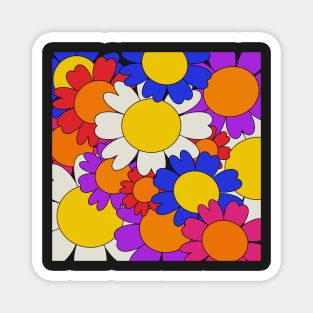 flower power daisies Magnet