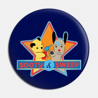 Sooty & Sweep Cartoon Water Sprayer Pin