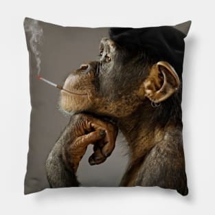 Monkey Smoking Pillow