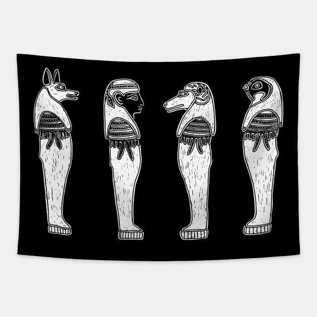 The Four Sons of Horus Tapestry by LaForma