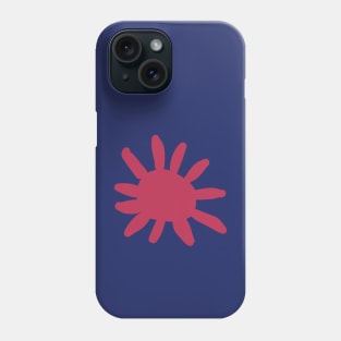 Viva Magenta Abstract Minimal Flower Phone Case