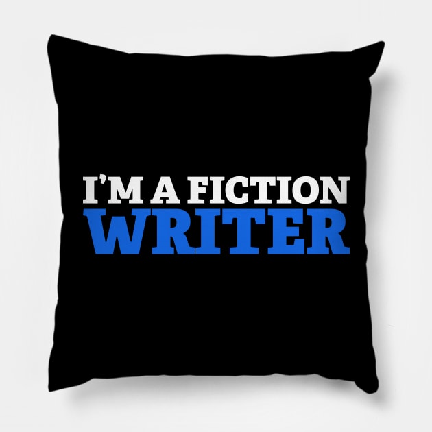 Fiction Writer Writing Stories Fictional Fun Fantasy Pillow by Mellowdellow