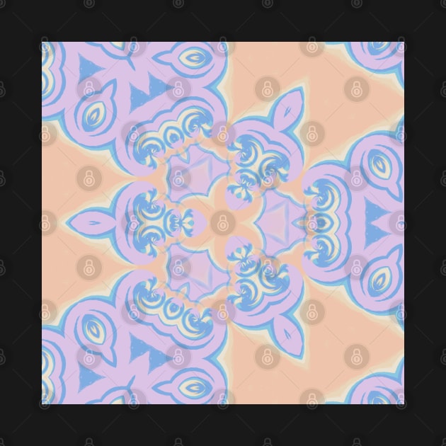 Kaleidoscope of Digital Abstract with Soft Pastel Color Palette by Peaceful Space AS