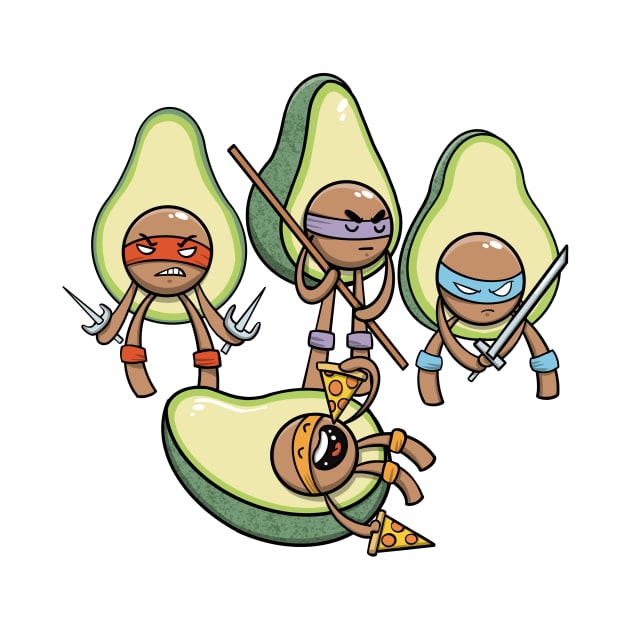 Ninja Avocados by Narwhal-Scribbles