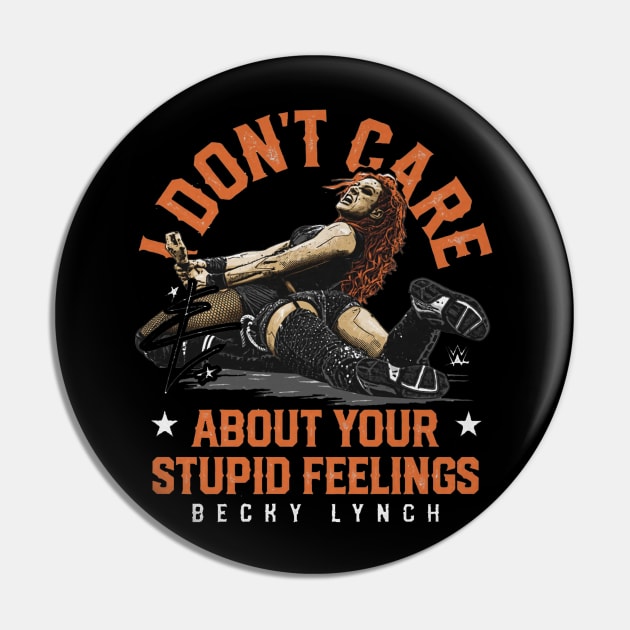 Becky Lynch Stupid Feelings Pin by MunMun_Design