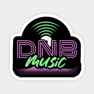 DNB - Music Vinyl (pink/green) Magnet