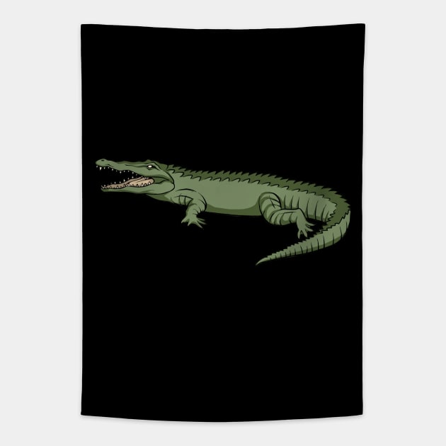 Crocodile Aligator Tapestry by fromherotozero