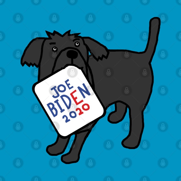 Cute Dog with Joe Biden 2020 Sign by ellenhenryart