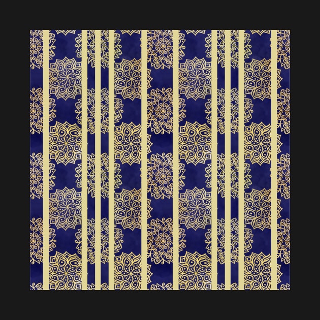 Sunflower Abstract / Blue / Stripe / Pattern by allthumbs