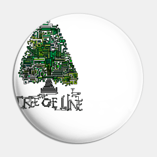 Green Tree Of Line Pin