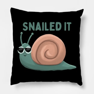 Snailed It Fun And Decorative Snail Design Pillow