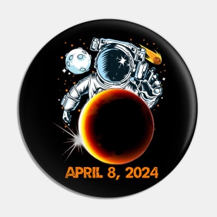 solar eclipse 8 APRIL 2024 SPACE FUNNY Pin