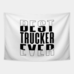 Best Trucker Ever Rounded Rectangle Tapestry