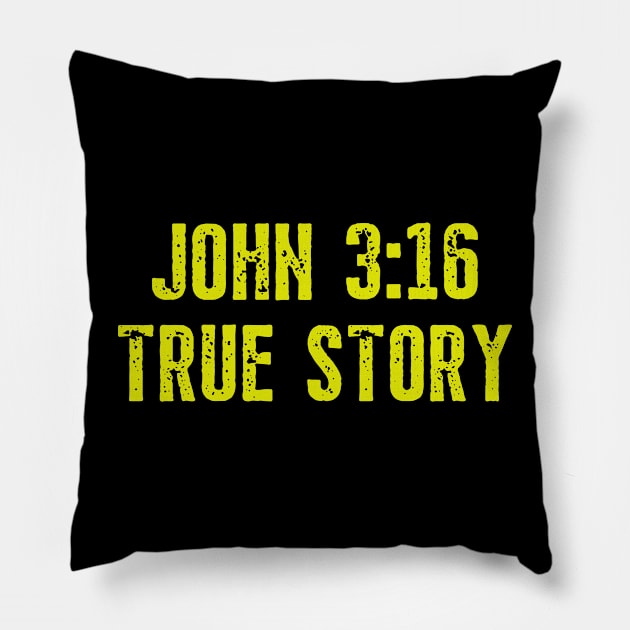 John 3:16 True Story Pillow by Arts-lf