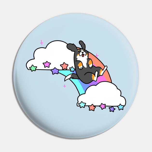 Rainbow Cloud Bernie Pin by saradaboru