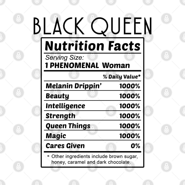 Black Queen Nutrition Facts by Andreeastore  