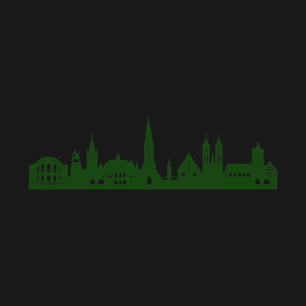 FREIBURG skyline in forest green by 44spaces