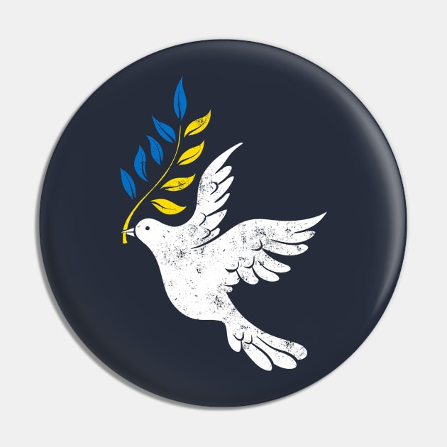 Ukraine Peace Dove Pin by Black Tee Inc