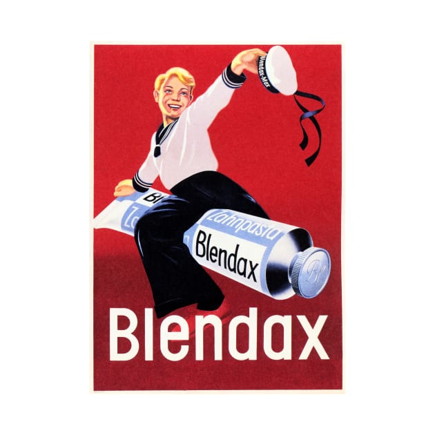 Blendax Toothpaste 1939 Sailor Boy Dental Cream Vintage German Advertising by vintageposters