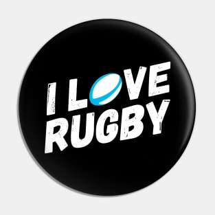 I LOVE RUGBY (ver2) Pin