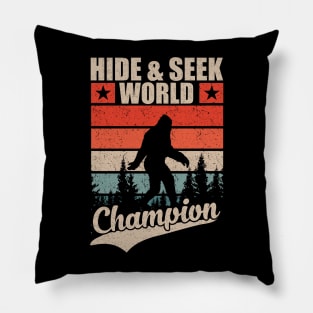 Hide And Seek World Champion Bigfoot Retro Pillow