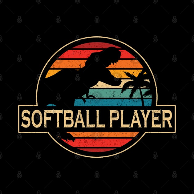 Softball Player Dinosaur by SusanFields