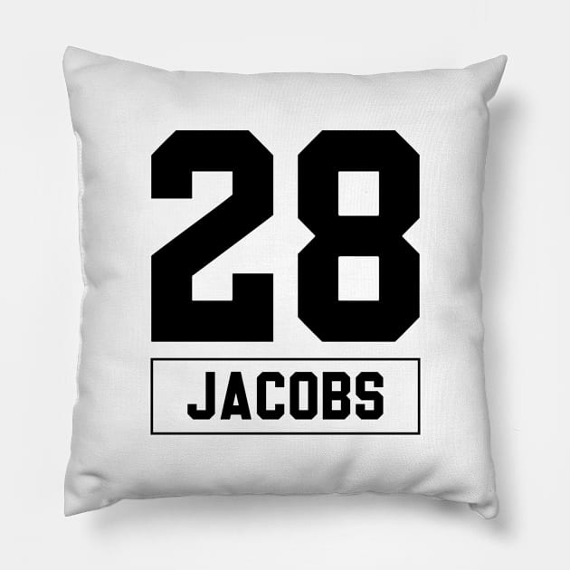 Josh Jacobs Raiders Pillow by Cabello's