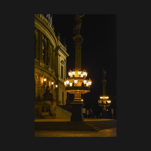 Vintage street gas lamp posts by lena-maximova