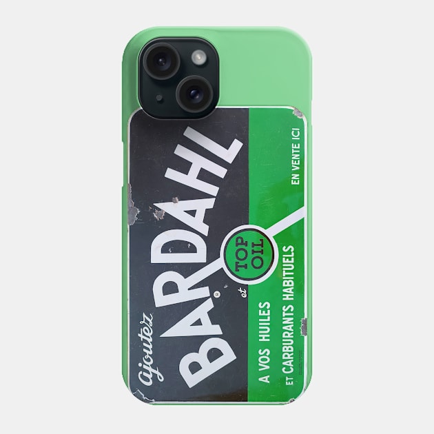 Bardahl Oil, vintage enamel sign Phone Case by JonDelorme