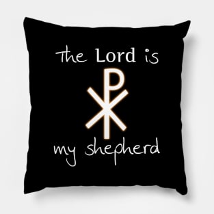 The Lord is my Shepherd Christogram (Chi Rho) Pillow