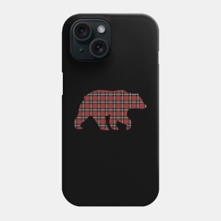 Red Plaid Bear Phone Case