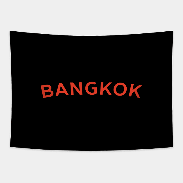 Bangkok City Typography Tapestry by calebfaires