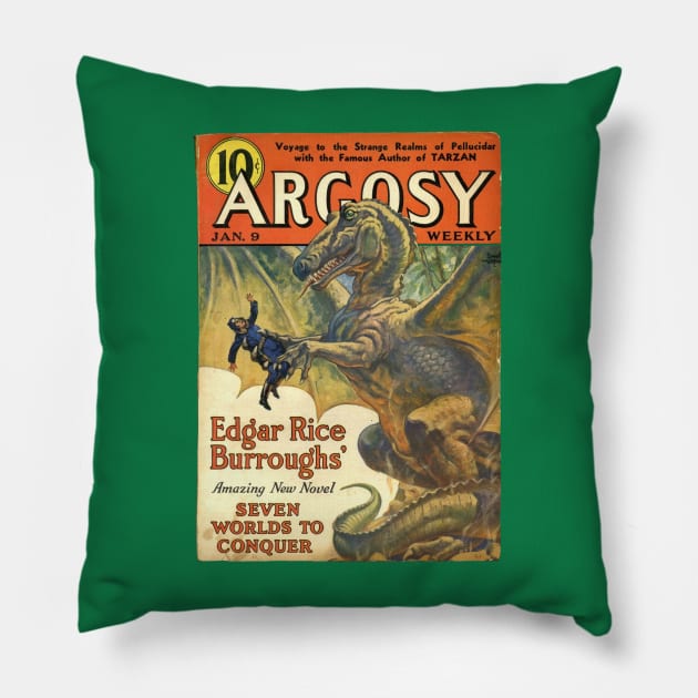 Argosy Weekly Pillow by MindsparkCreative