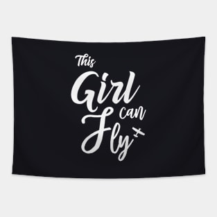 Thi Girl Can Fly Daughter T Shirts Tapestry