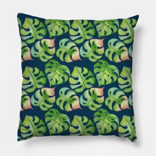 Monstera palm leaves Pillow